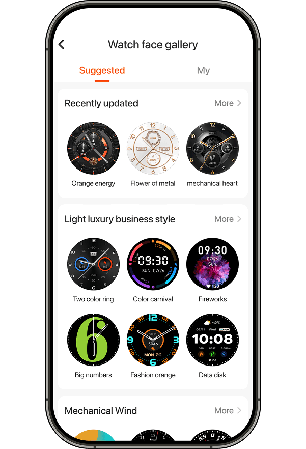 Customize your watch face