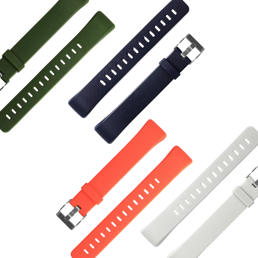 Replacement Silicone Band for Runmefit S5 Fitness Tracker, 4-Styles Bundle